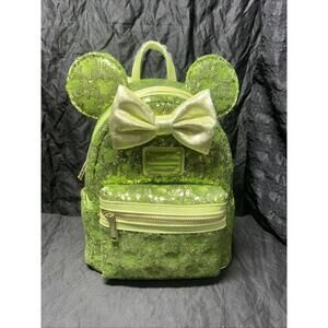 Loungefly Disney Parks Tinker Bell Sequin Mini Backpack.